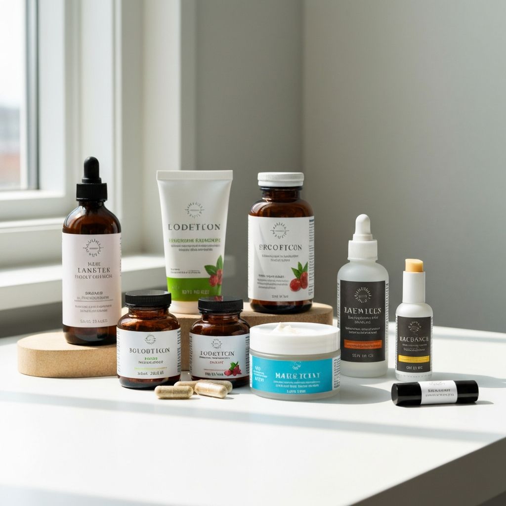 Premium wellness products display