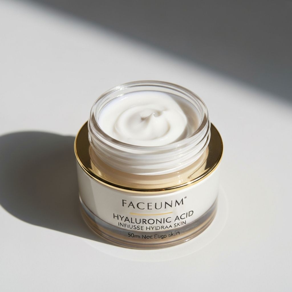 Hydrating face cream with hyaluronic acid for women